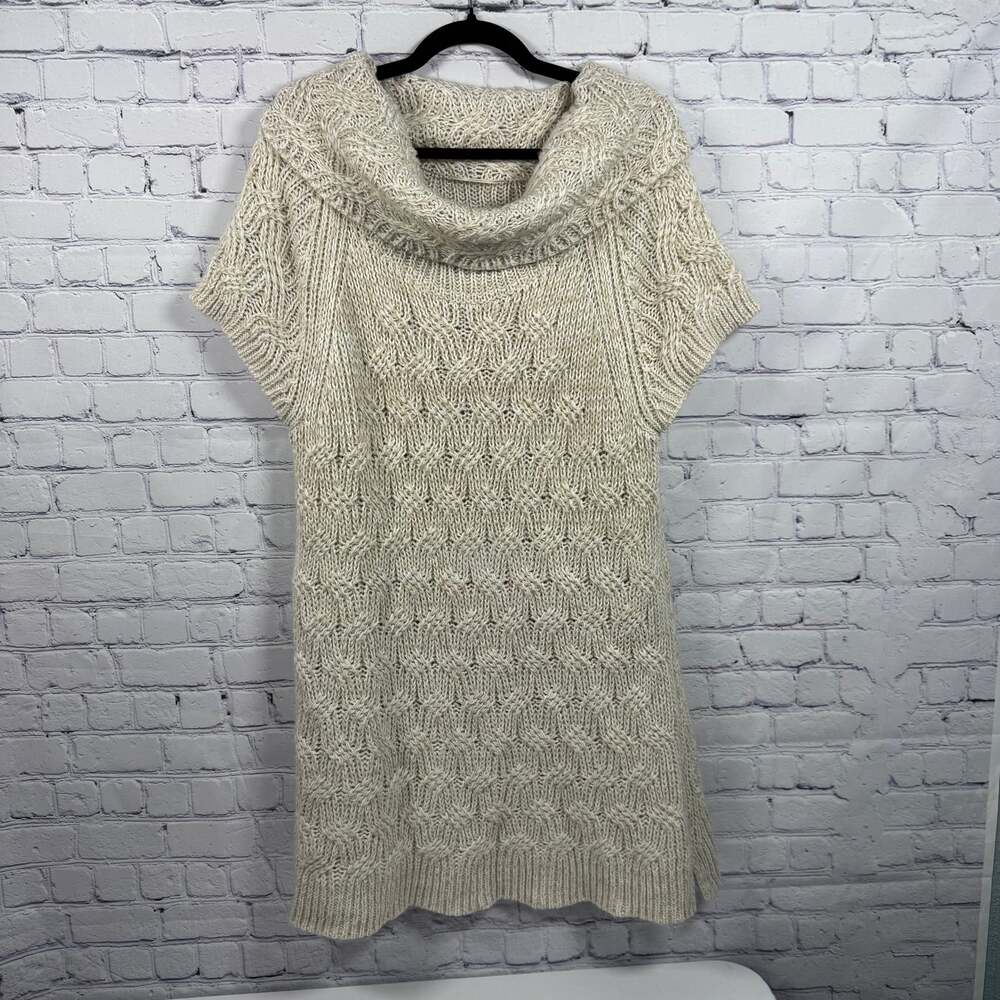 Worthington Lightweight Cable Knit Cowl Neck Sweater Dress Size 3X